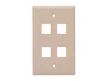 Picture of 4 Port Keystone Faceplate - Single Gang - Beige