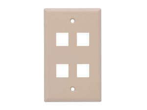 Picture of 4 Port Keystone Faceplate - Single Gang - Beige
