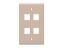 Picture of 4 Port Keystone Faceplate - Single Gang - Beige