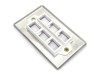 Picture of 4 Port Stainless Steel Keystone Faceplate