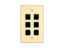 Picture of 6 Port Keystone Faceplate - Single Gang - Ivory