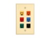 Picture of 6 Port Keystone Faceplate - Single Gang - Ivory