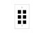 Picture of 6 Port Keystone Faceplate - Single Gang - White