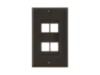 Picture of 4 Port Decorex Face Plate Insert - Black