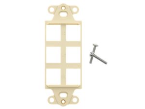Picture of 6 Port Decorex Face Plate Insert - Ivory