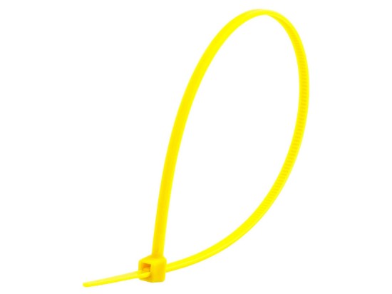 Picture of 8 Inch Yellow Miniature Cable Tie - 100 Pack
