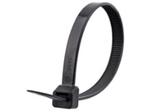 Picture of 8 Inch Black UV Heavy Duty Cable Tie - 100 Pack