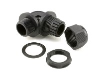 Picture of 3/8 Inch Black Nylon Cable Gland for 5 - 10mm Cable - 5 Pack