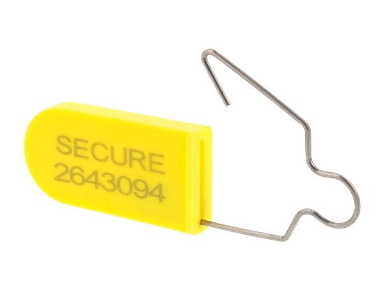 Picture of Red Plastic Padlock Security Seal with Metal Wire - 100 Pack