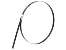 Picture of 14 Inch Standard Plastic Coated Stainless Steel Cable Tie - 100 Pack
