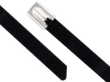 Picture of 20 Inch Standard Plastic Coated 316 Stainless Steel Cable Tie - 100 Pack