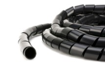 Picture of 1/4 Inch Black Polyethylene Spiral Wrap - 10 Foot