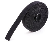 Picture of 3/8 Inch Continuous Black Hook and Loop Wrap - 25 Yards