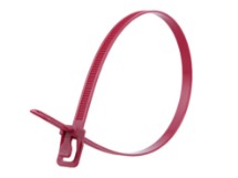 Picture of RETYZ WorkTie 14 Inch Plenum Cranberry Releasable Tie - 100 Pack