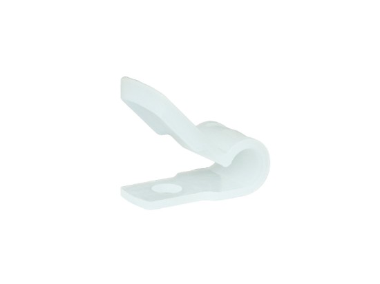 Picture of 3/16 Inch Natural Nylon Cable Clamp - 100 Pack, UV Protected, Screw Mount, RoHS & UL Compliant