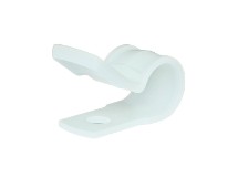 Picture of 3/8 Inch Natural Nylon Cable Clamps - 100 Pack, UV Protected, Screw Mount, RoHS & UL Compliant