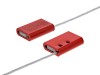 Picture of 12 Inch Red Pull Tight Galvanized Steel Cable Seal, 1.8mm Wire, Sequential Numbering, 50 Pack