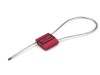 Picture of 12 Inch Red Pull Tight Galvanized Steel Cable Seal, 2.5mm Wire, Blank, 50 Pack