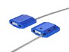 Picture of 12 Inch Blue Pull Tight Stainless Steel Cable Seal, 2.5mm Wire, Sequential Numbering, 50 Pack