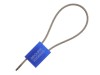 Picture of 12 Inch Blue Pull Tight Stainless Steel Cable Seal, 3.5mm Wire, Sequential Numbering, 50 Pack