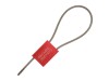 Picture of 12 Inch Red Pull Tight Stainless Steel Cable Seal, 3.5mm Wire, Sequential Numbering, 50 Pack