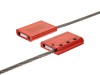 Picture of 12 Inch Red Pull Tight Stainless Steel Cable Seal, 3.5mm Wire, Sequential Numbering, 50 Pack