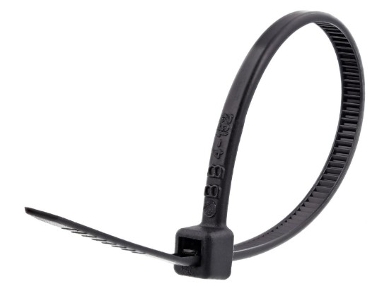 Picture of 4 Inch Black UV Mini Cable Ties - 1000 Pack, Nylon, UL 94V-2, 18 Lbs Tensile Strength