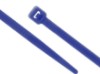 Picture of 4 Inch Blue Mini Cable Ties - 500 Pack, Nylon, 18 Lbs, UL 94V-2