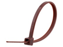 Picture of 4 Inch Brown Miniature Nylon Cable Ties - 100 Pack