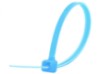 Picture of 4 Inch Fluorescent Blue Nylon Cable Ties - 100 Pack