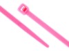 Picture of 4 Inch Fluorescent Pink Mini Nylon Cable Ties - 100 Pack