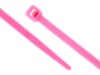 Picture of 4 Inch Fluorescent Pink Mini Nylon Cable Ties - 500 Pack, 18 Lbs Tensile Strength