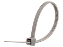 Picture of 4 Inch Gray Nylon Cable Ties - 100 Pack, 18 Lbs Tensile Strength, UL Compliant