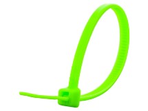 Picture of 4 Inch Neon Green Mini Nylon Cable Ties - 100 Pack