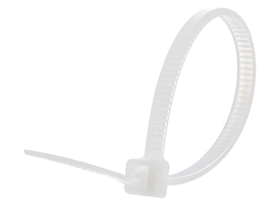 Picture of 4 Inch Natural Nylon Cable Ties - 500 Pack, 18 Lbs Tensile Strength, UL Compliant