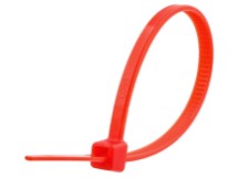 Picture of 4 Inch Red Mini Nylon Cable Ties - 100 Pack