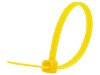 Picture of 4 Inch Yellow Mini Nylon Cable Ties - 100 Pack