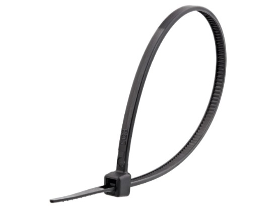 Picture of 6 Inch Black UV Mini Cable Ties - 1000 Pack, Nylon, UL 94V-2, 18 Lbs, -40⁰C to 85⁰C