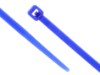 Picture of 6 Inch Blue Nylon Cable Ties - 100 Pack, UL Compliant, 18 Lbs Tensile Strength