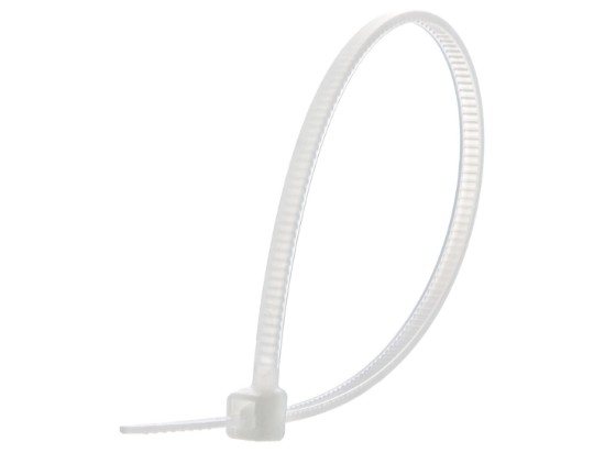 Picture of 6 Inch Natural Nylon Cable Ties - 100 Pack, UL Compliant, 18 Lbs Tensile Strength