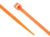 Picture of 6 Inch Orange Mini Nylon Cable Ties - 100 Pack, 18 Lbs Tensile Strength, UL Compliant