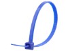 Picture of 6 Inch Blue Nylon Cable Ties - 100 Pack, 40 Lbs Tensile Strength, UL Compliant