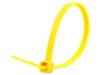 Picture of 6 Inch Yellow Nylon Cable Ties - 100 Pack, 40 Lbs Tensile Strength, UL Compliant