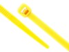 Picture of 6 Inch Yellow Nylon Cable Ties - 100 Pack, 40 Lbs Tensile Strength, UL Compliant