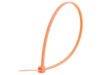 Picture of 8 Inch Fluorescent Orange Mini Cable Ties - 100 Pack, Nylon 6/6, UL 94V-2, RoHS, 18 Lbs Strength