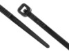 Picture of 8 Inch Black UV Nylon Cable Ties - 100 Pack, 40 Lbs Tensile Strength, UL Rated