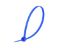 Picture of 8 Inch Blue Nylon Cable Ties - 100 Pack, 40 Lbs Tensile Strength, UL Compliant