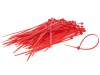 Picture of 8 Inch Red Nylon Cable Ties - 100 Pack, 40 Lbs Tensile Strength, UL Compliant