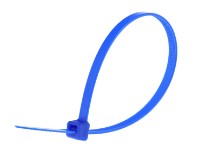 Picture of 8 Inch Blue Nylon Cable Ties - 100 Pack, 50 Lbs Tensile Strength, UL Compliant