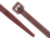 Picture of 8 Inch Brown Nylon Cable Ties - 100 Pack, 50 Lbs Tensile Strength, UL Compliant